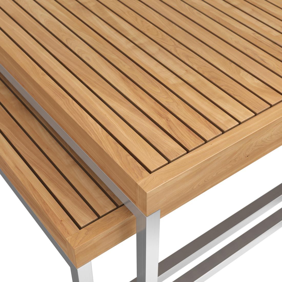 OUTLIV. Hawaii Loungeset inkl. Loungetisch Edelstahl/Teak/Spunpolyester