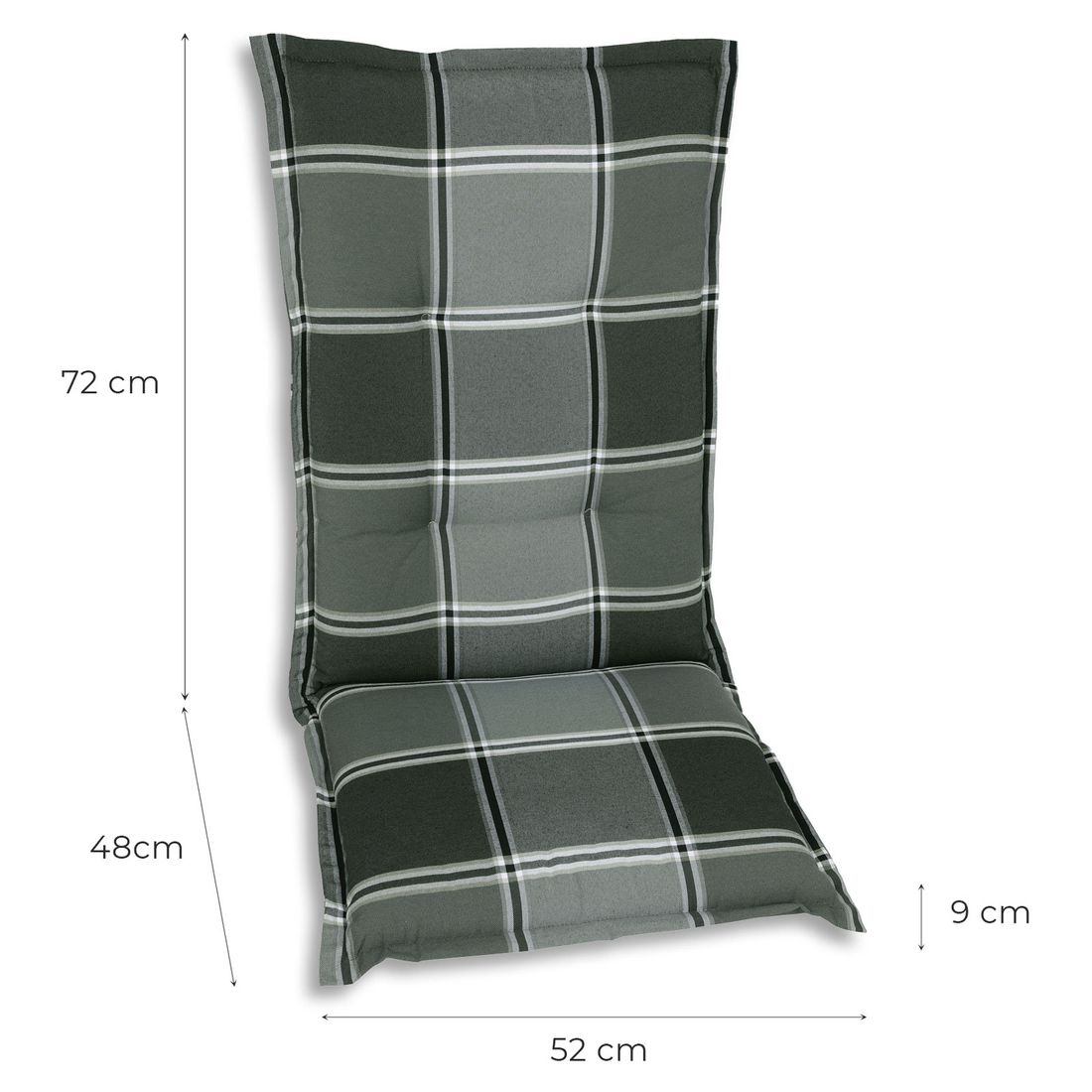 GO-DE Gartenstuhlauflage Hochlehner 50x120cm Mischgewebe