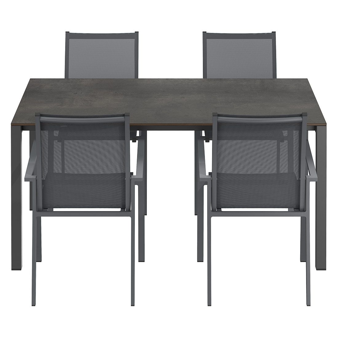 OUTLIV. Kobe Gartenmöbel-Set M (4 Plätze) Tisch 160/217/267x91cm