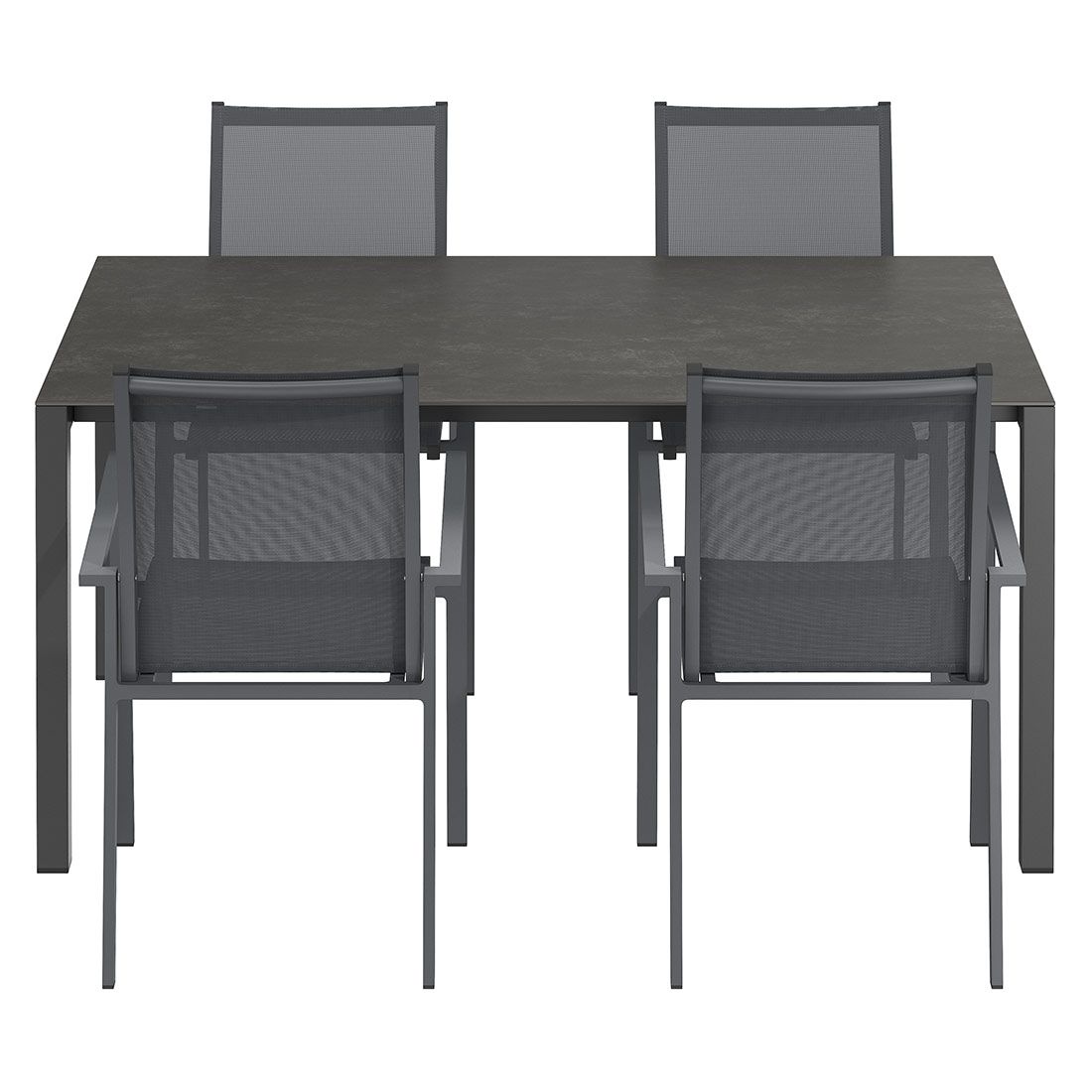 OUTLIV. Kobe Gartenmöbel-Set M (4 Plätze) Tisch 160/217/267x91cm
