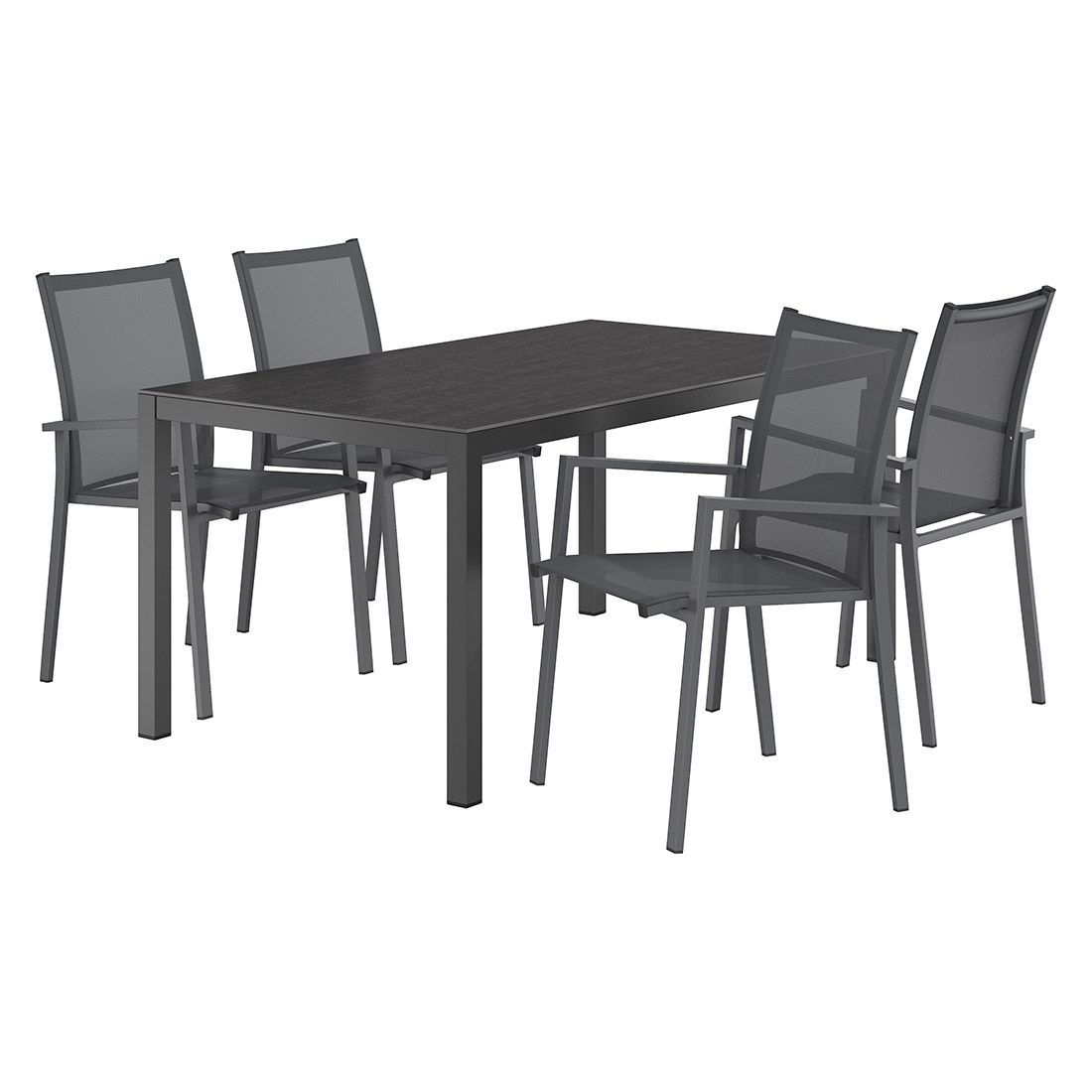 OUTLIV. Kobe Gartenmöbel-Set 5-tlg. Tisch 160x90cm