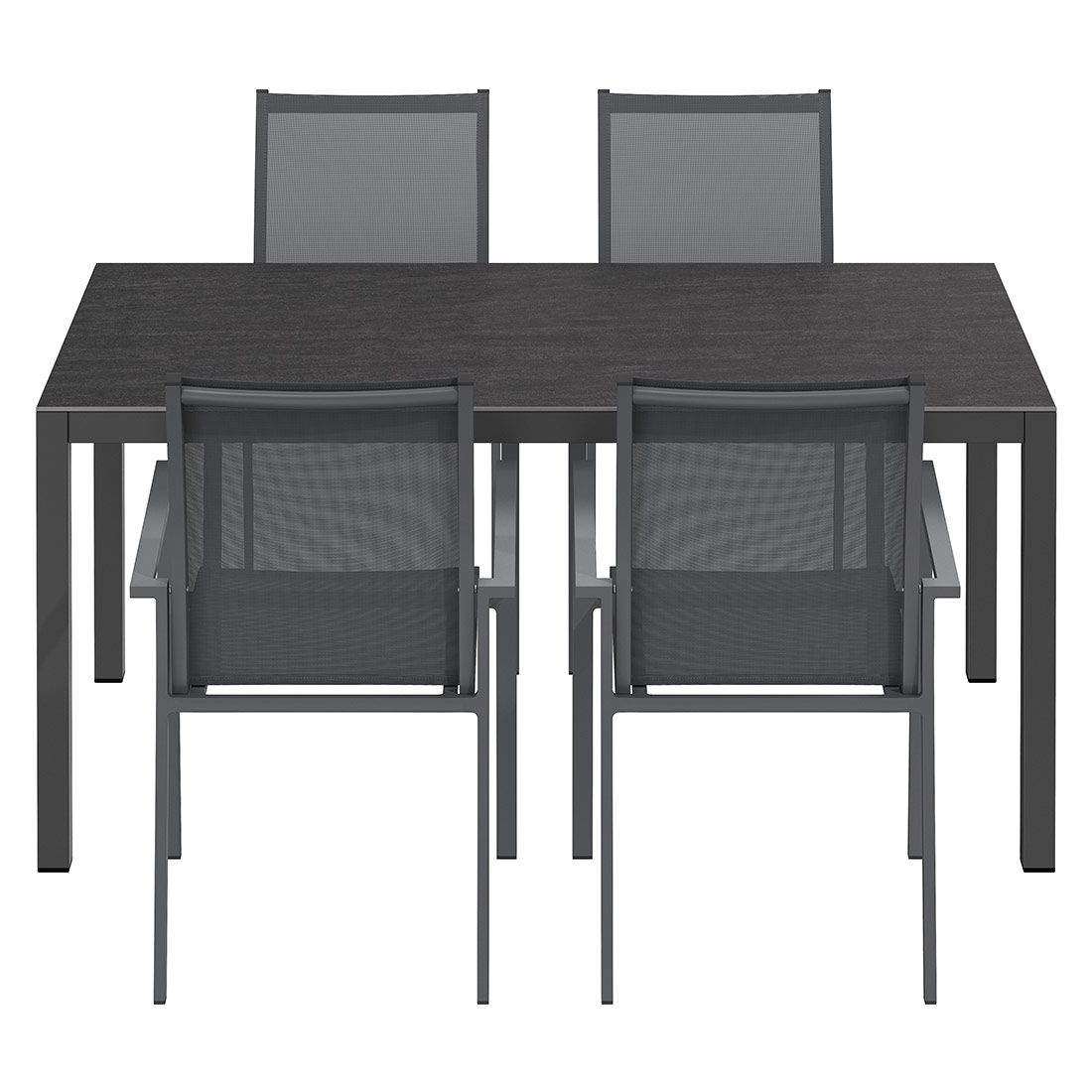 OUTLIV. Kobe Gartenmöbel-Set 5-tlg. Tisch 160x90cm