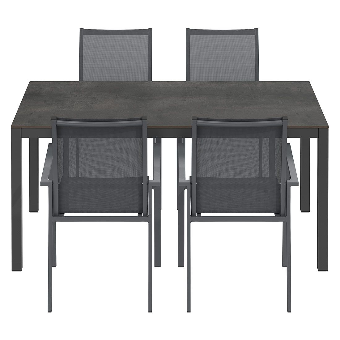 OUTLIV. Kobe Gartenmöbel-Set M (4 Plätze) Tisch 160x90cm