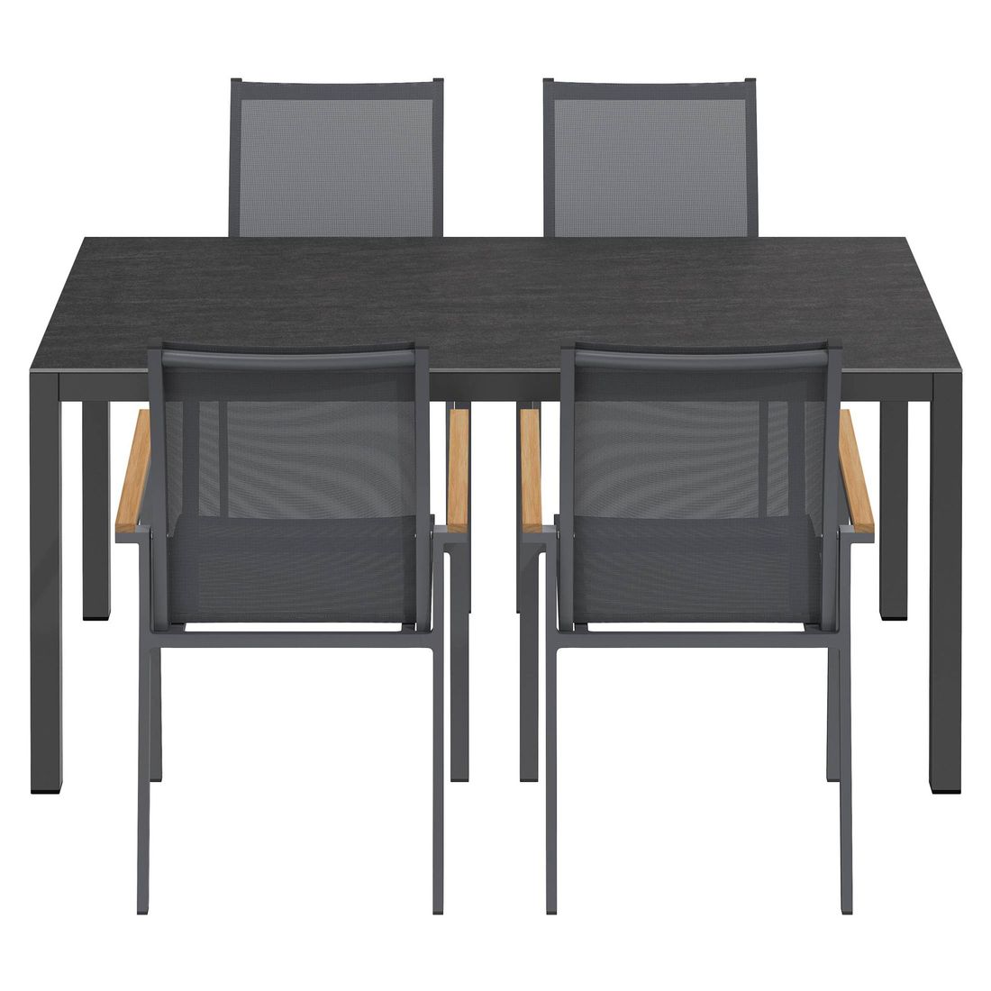 OUTLIV. Kobe Gartenmöbel-Set M (4 Plätze) Tisch 160x90cm