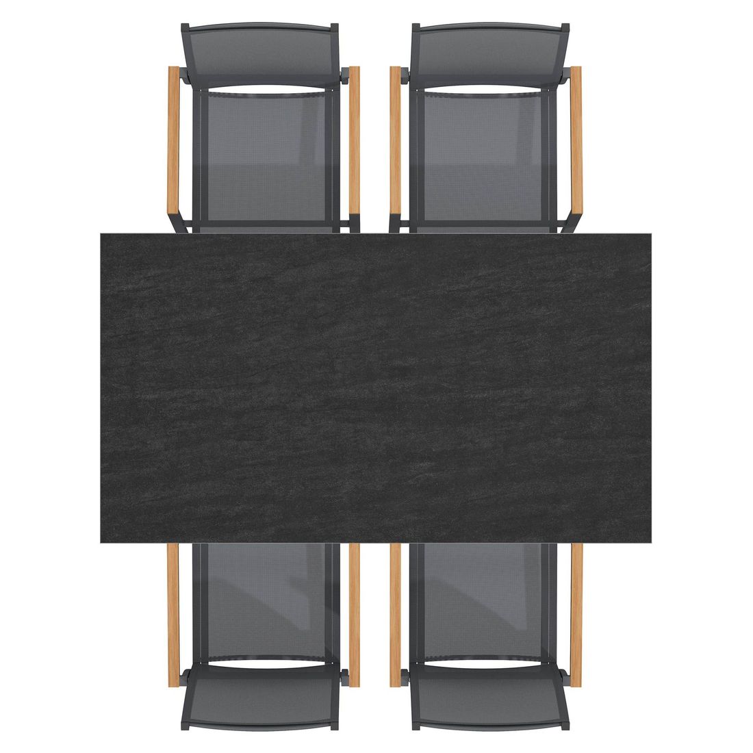 OUTLIV. Kobe Gartenmöbel-Set M (4 Plätze) Tisch 160x90cm