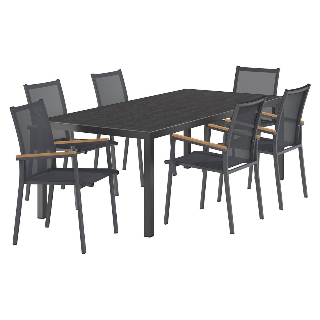 OUTLIV. Kobe Gartenmöbel-Set L (6 Plätze) Tisch 220x100cm