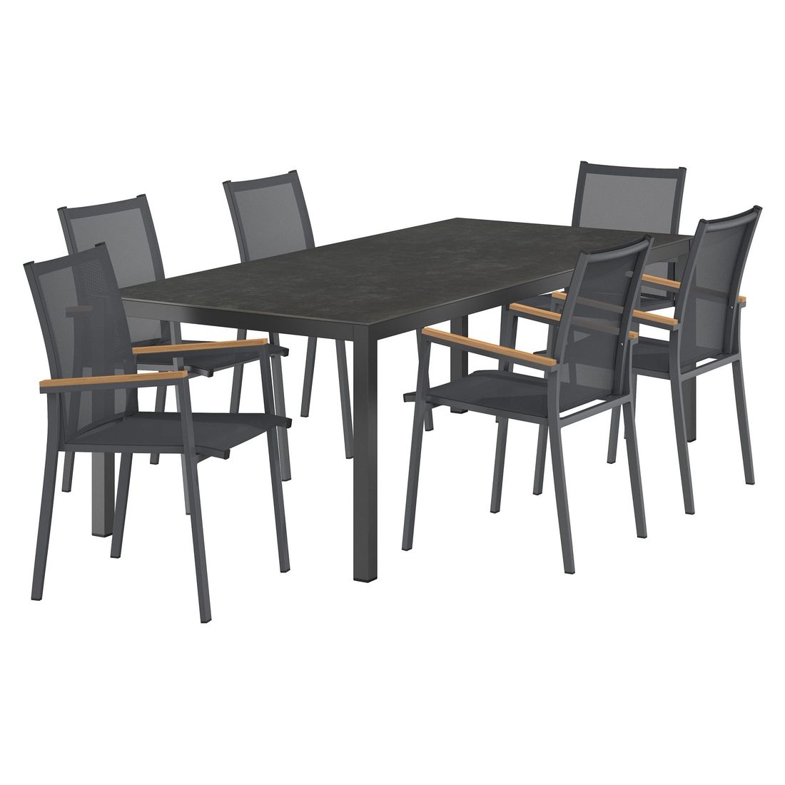 OUTLIV. Kobe Gartenmöbel-Set L (6 Plätze) Tisch 220x100cm