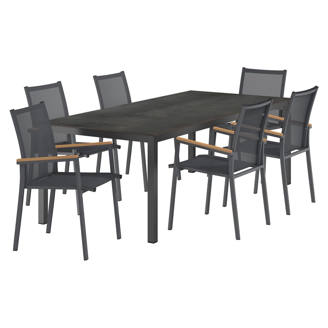 OUTLIV. Kobe Gartenmöbel-Set L (6 Plätze) Tisch 220x100cm