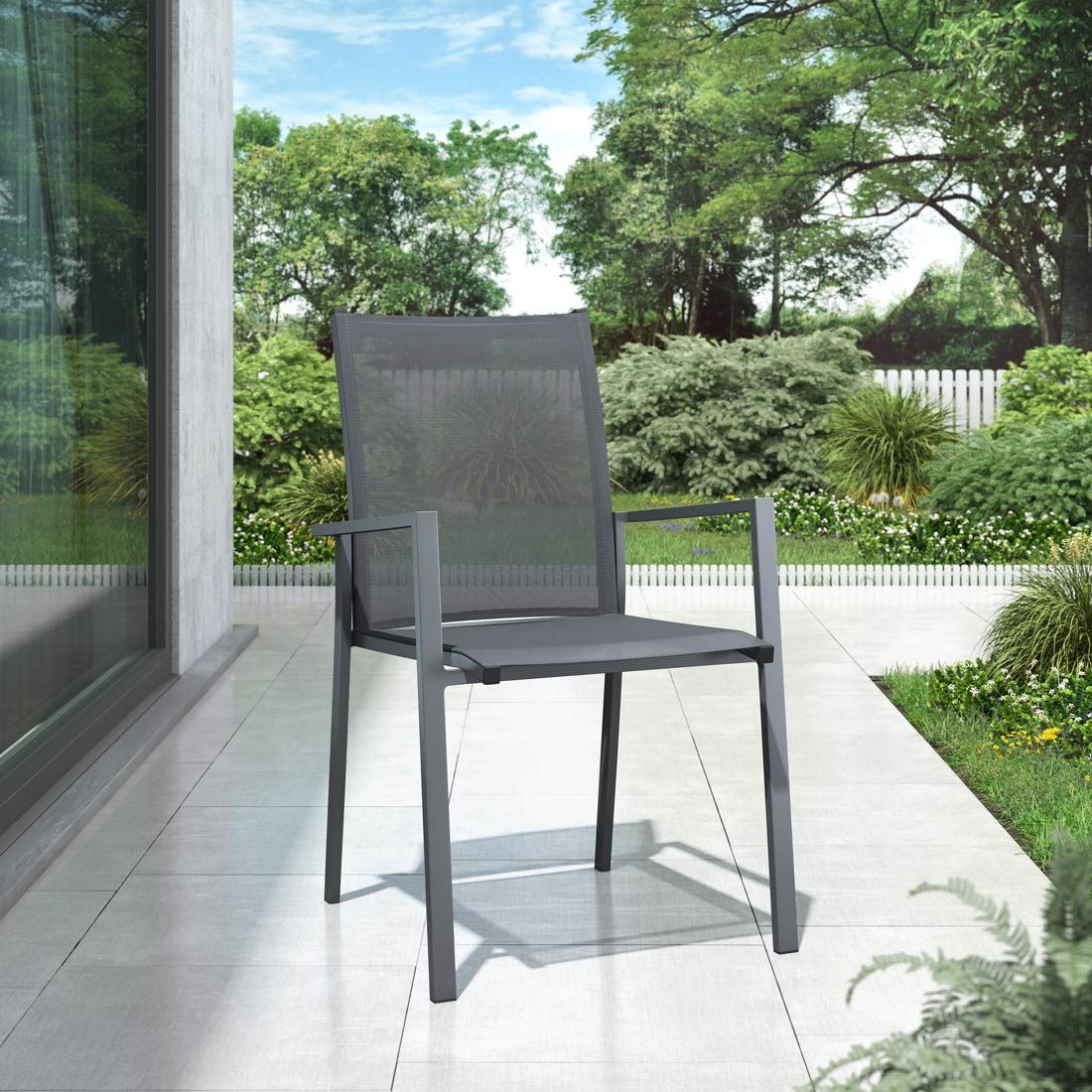 OUTLIV. Kobe Stapelsessel Aluminium/Textilene
