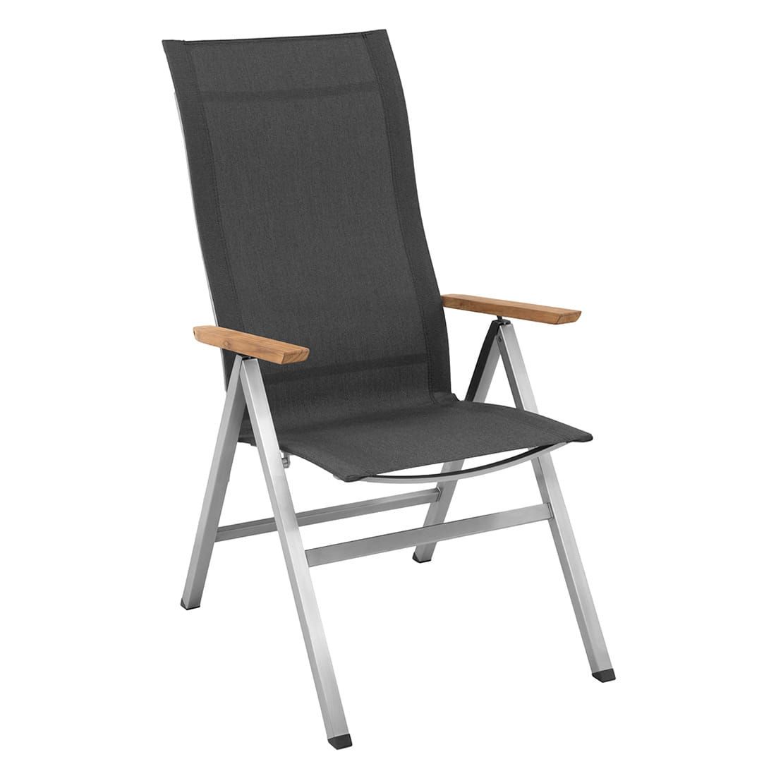 OUTLIV. Kreta Gartenmöbelset 7-tlg. Klappsessel mit Tisch 220x100cm