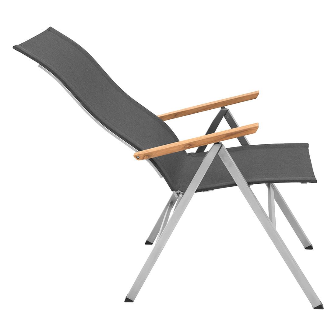 OUTLIV. Kreta Gartenmöbelset 7-tlg. Klappsessel mit Tisch 220x100cm
