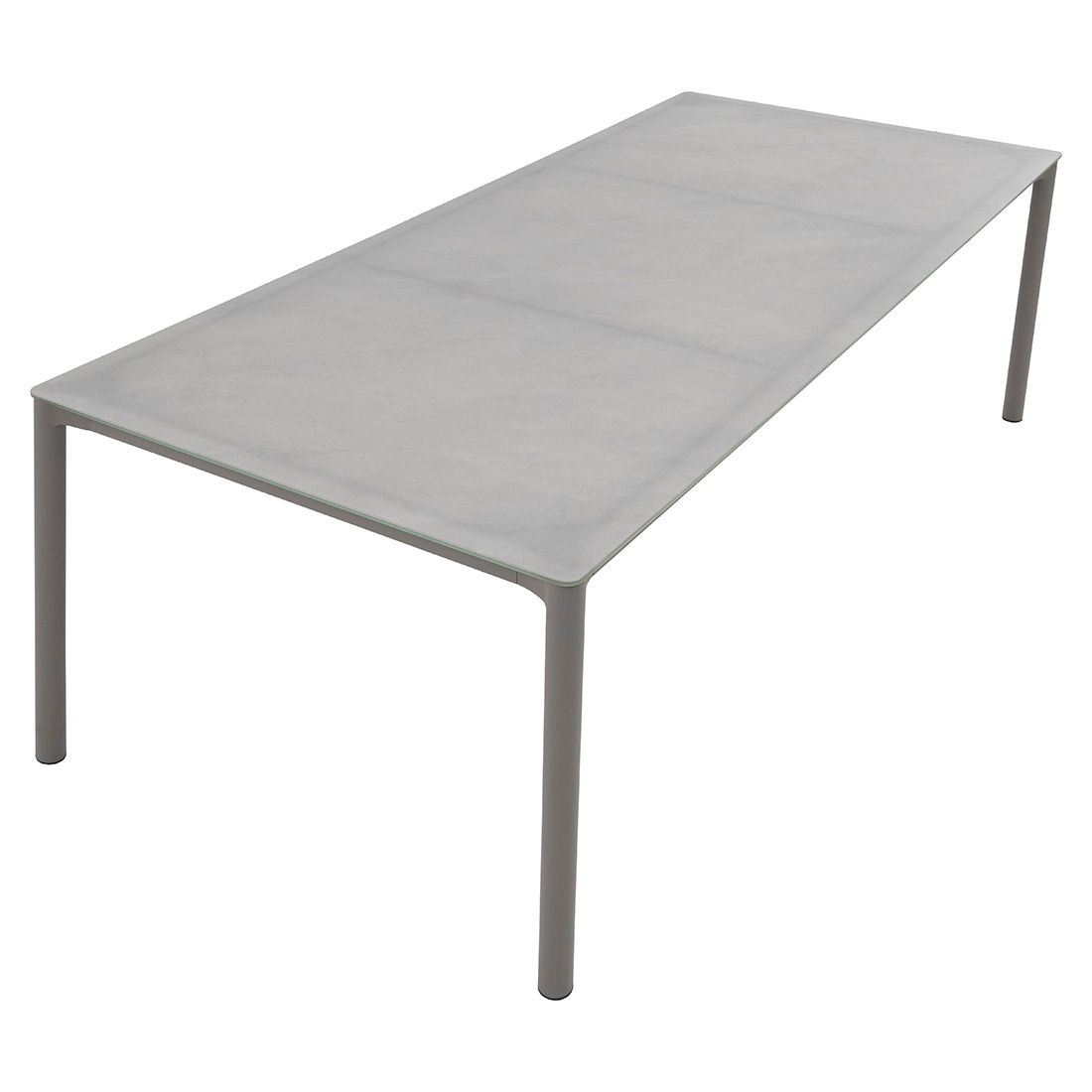 Grau/Taupe Aluminium/Glas OUTLIV. Gartentisch Leon 220x100cm