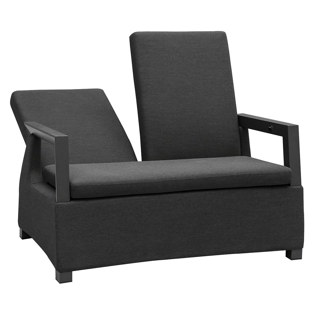 OUTLIV. Malaga Loungebank Aluminium/Sunbrella