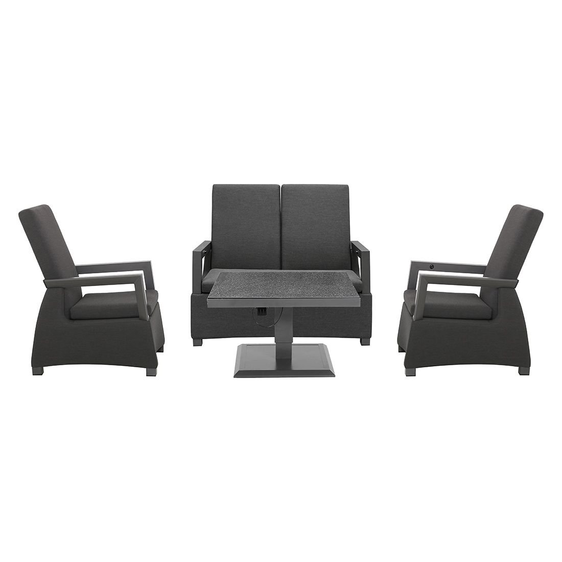 OUTLIV. Malaga Loungebank Aluminium/Sunbrella
