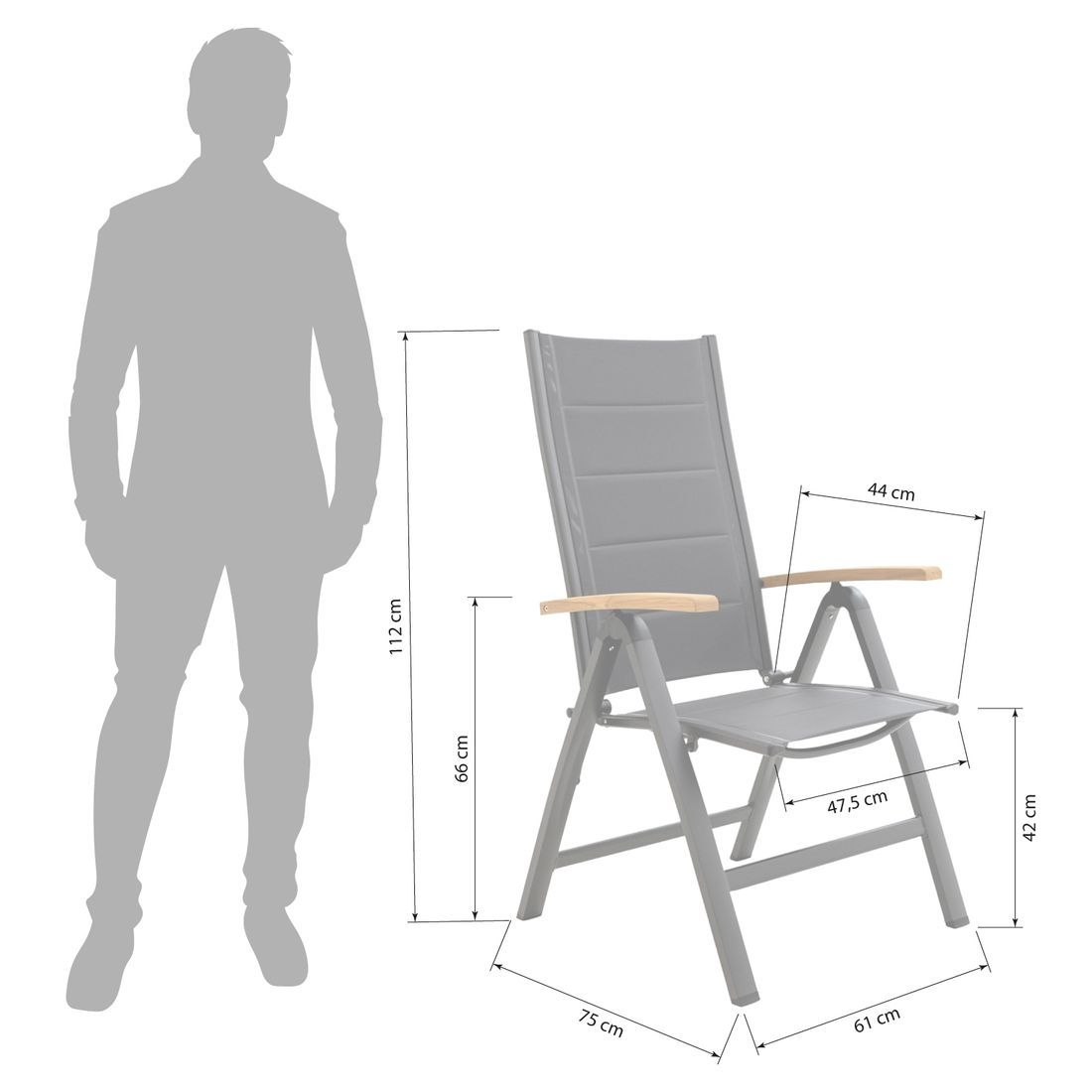OUTLIV. Melbourne Gartenmöbel-Set L (6 Plätze) Tisch 180x90cm