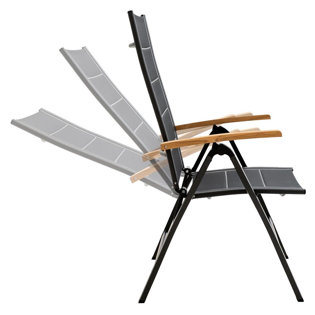 OUTLIV. Melbourne Klappsessel verstellbar Aluminium/Textilene