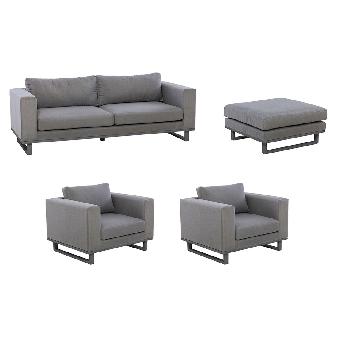 OUTLIV. Miami Loungeset Aluminium/Sunbrella