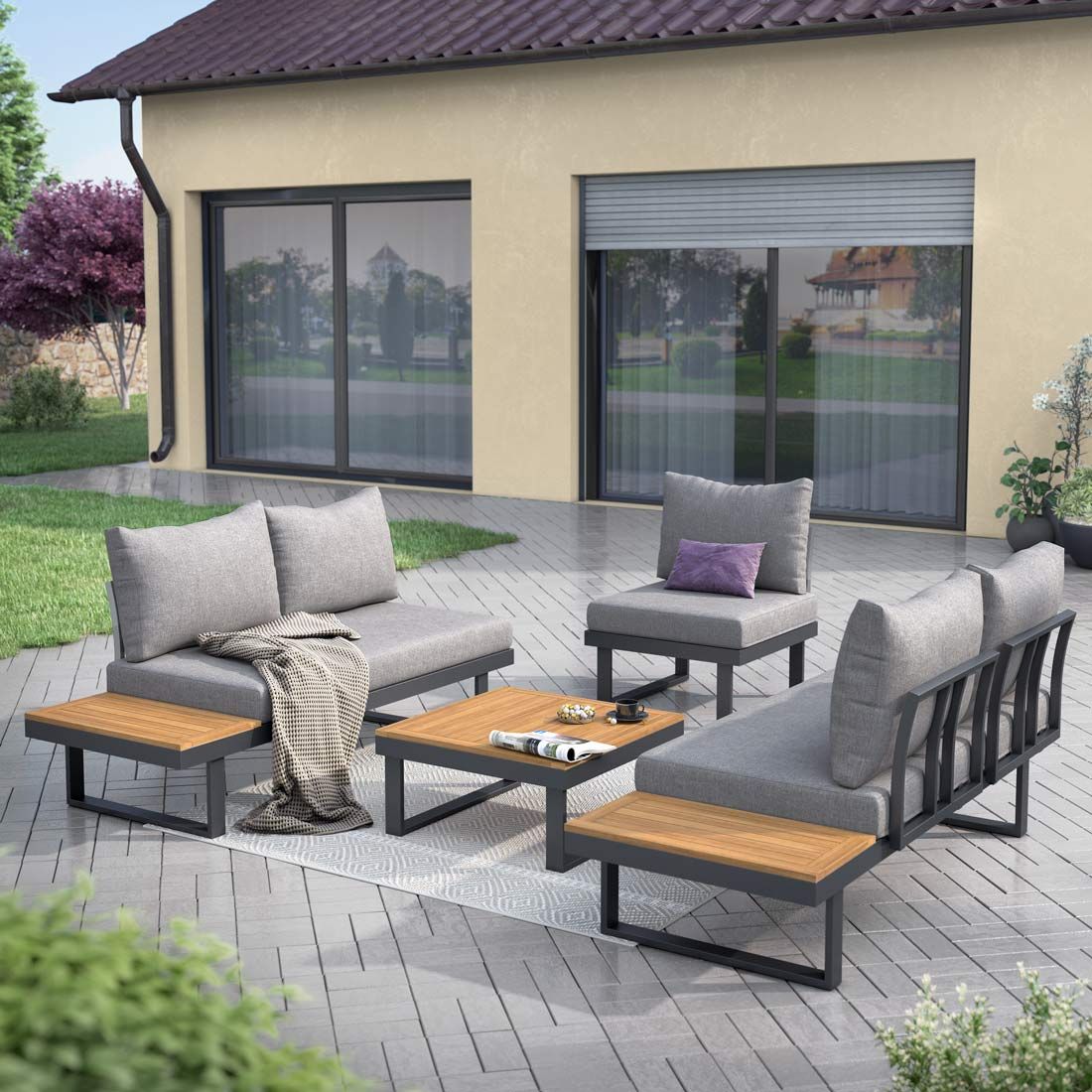 OUTLIV. Naxos Ecklounge Aluminium/Kunstfaser