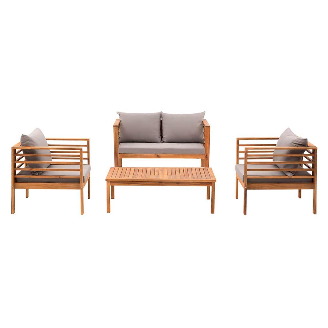 OUTLIV. Odense Loungeset 4-tlg. Akazie/Polyester