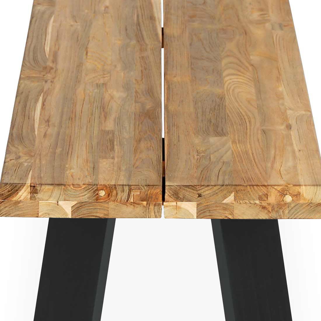 OUTLIV. Ohio Gartenbank Edelstahl/Teak Recycelt