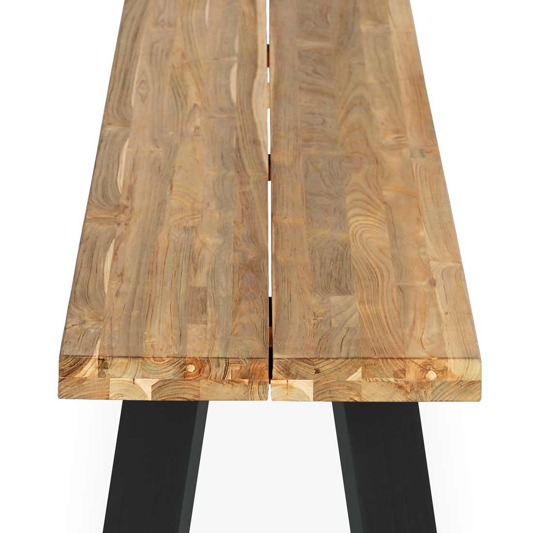 OUTLIV. Ohio Gartenmöbelset 3-tlg. Tisch 160x90cm Edelstahl/Teak recycelt