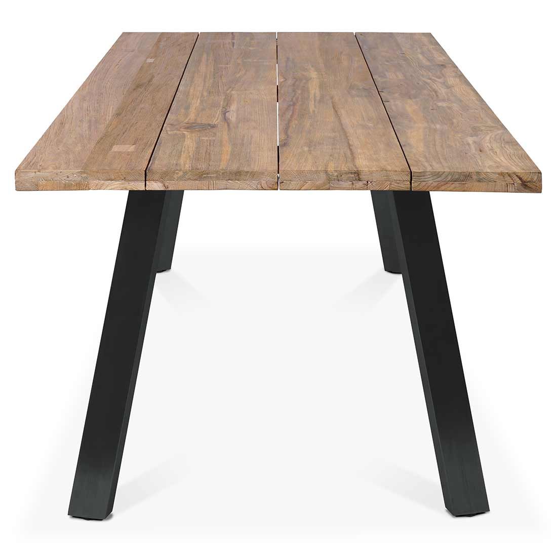 OUTLIV. Ohio Gartenmöbelset 3-tlg. Tisch 160x90cm Edelstahl/Teak recycelt