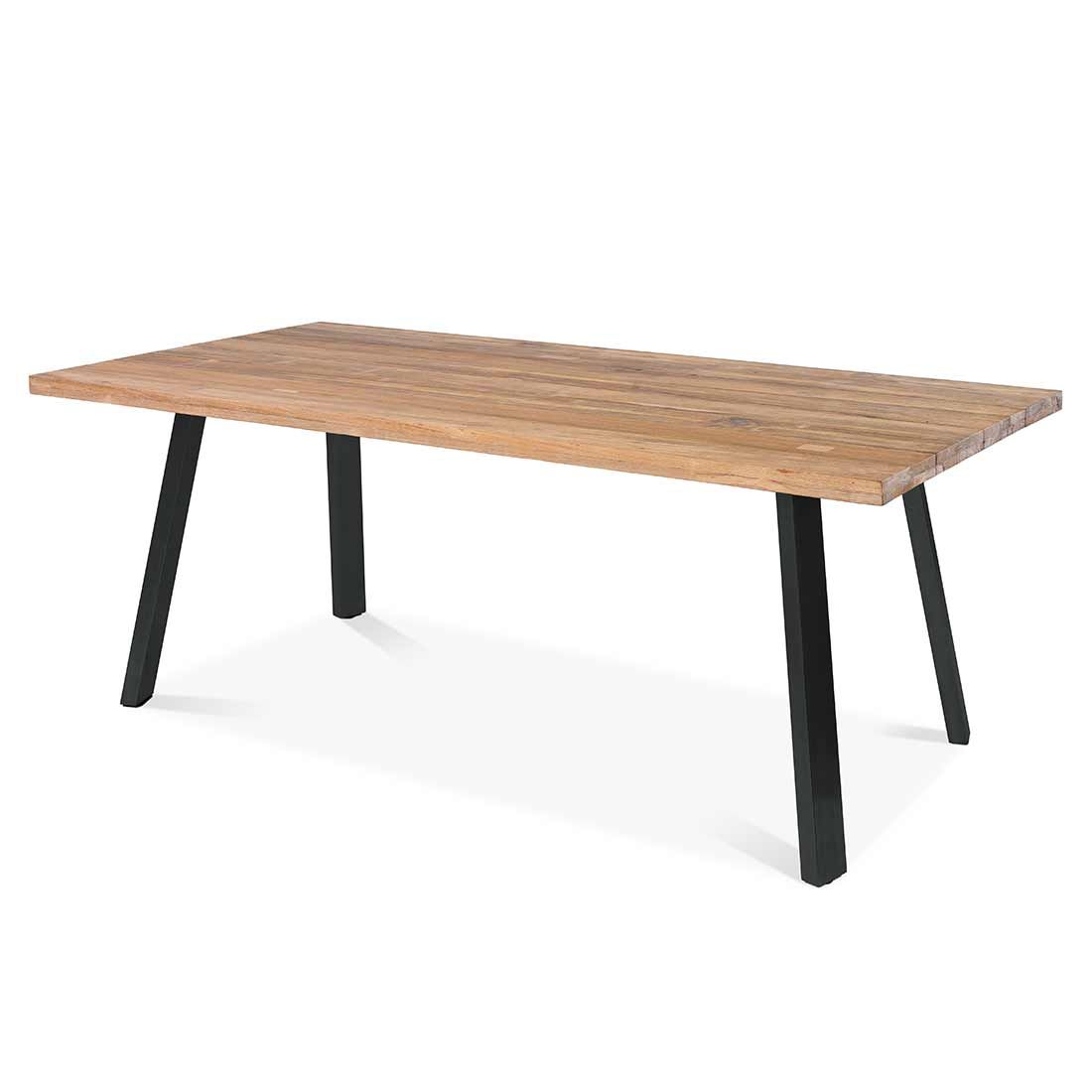 OUTLIV. Ohio Gartenmöbelset 3-tlg. Tisch 160x90cm Edelstahl/Teak recycelt