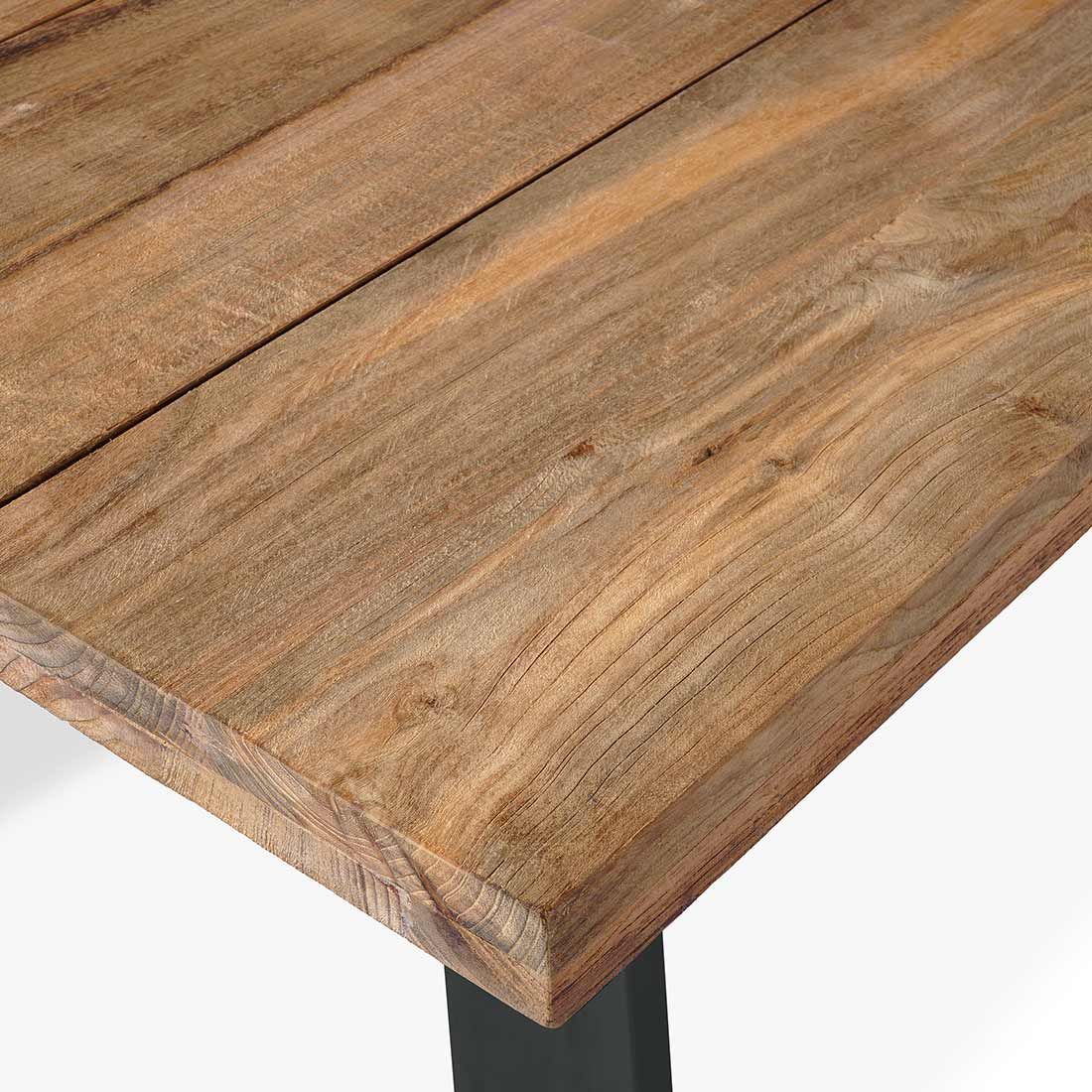 OUTLIV. Ohio Gartenmöbelset 3-tlg. Tisch 160x90cm Edelstahl/Teak recycelt
