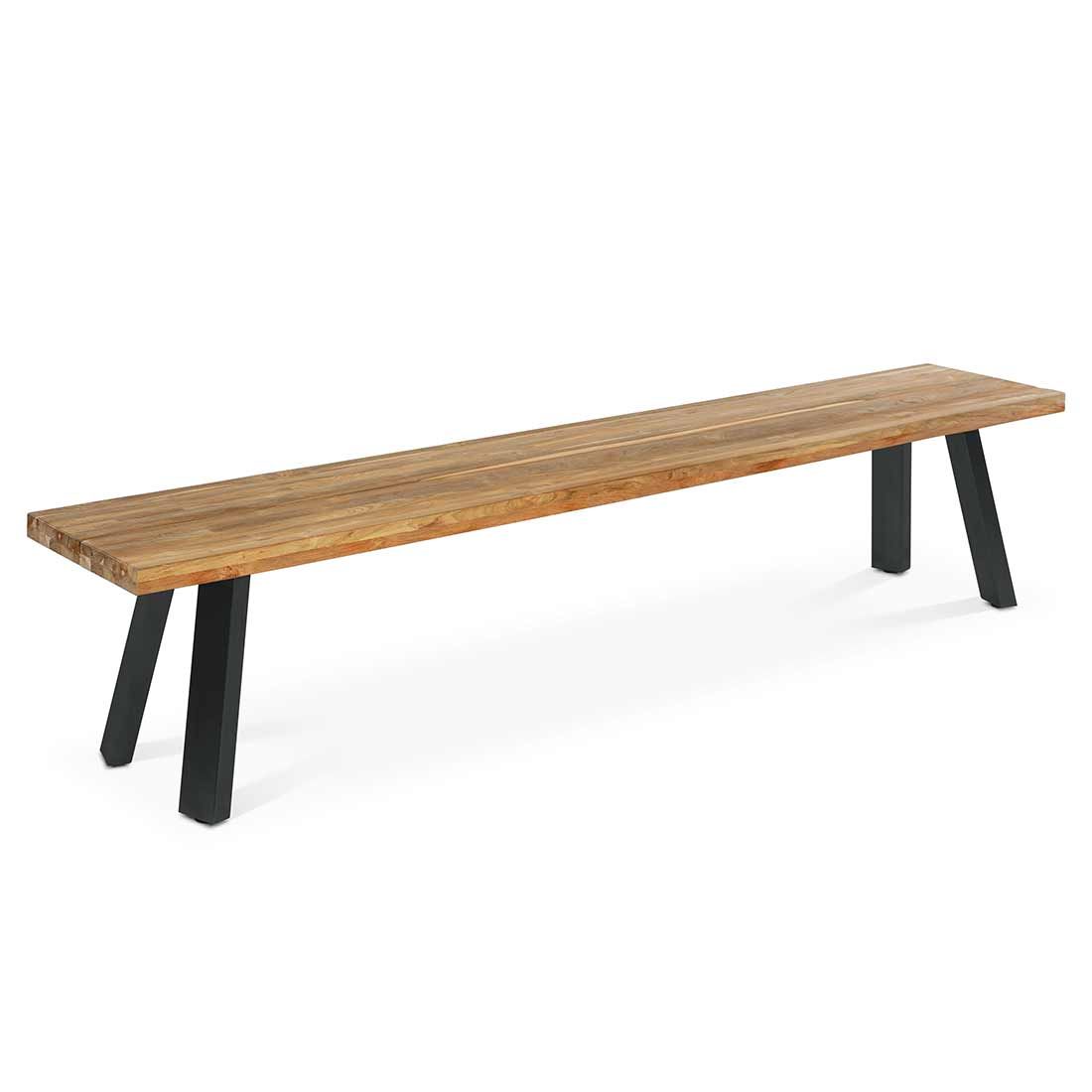 OUTLIV. Ohio Gartenmöbelset 3-tlg. Tisch 160x90cm Edelstahl/Teak recycelt