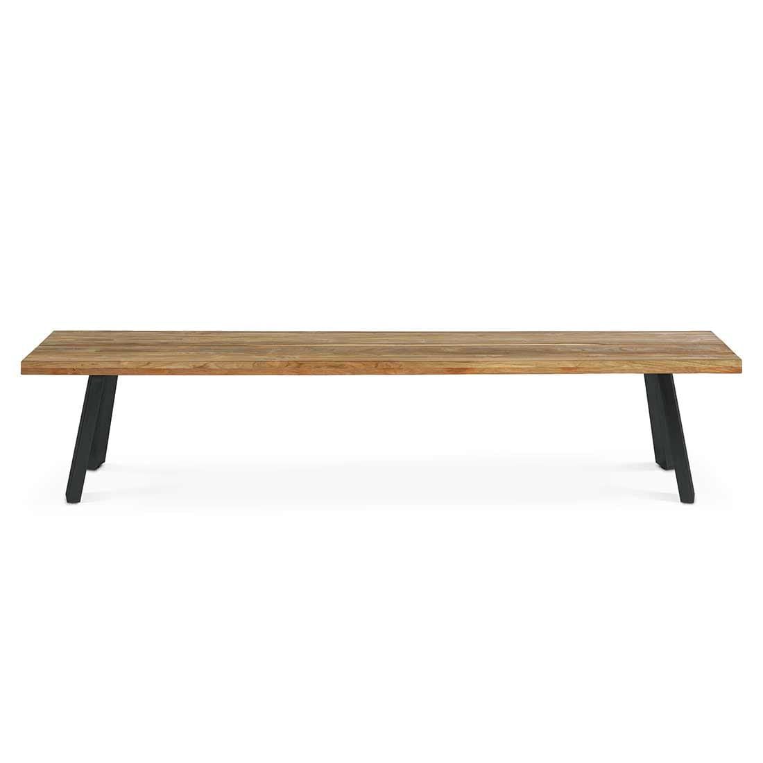OUTLIV. Ohio Gartenmöbelset 3-tlg. Tisch 160x90cm Edelstahl/Teak recycelt