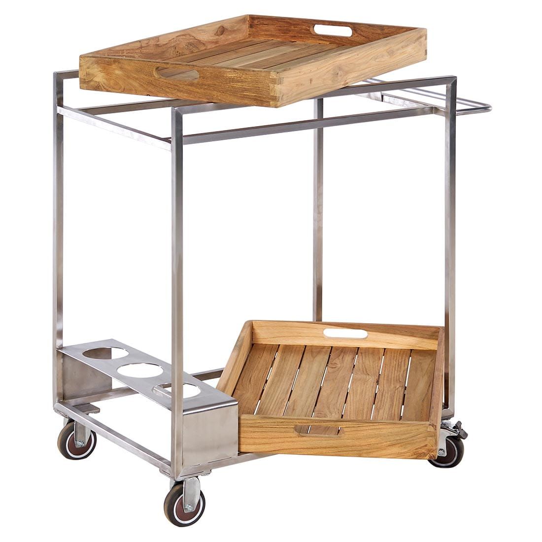 OUTLIV. Oro Servierwagen Teak Recycelt