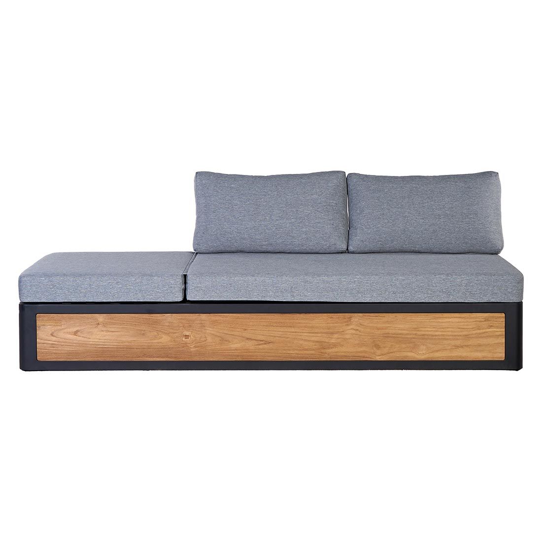 OUTLIV. Paros Gartenloungesofa verstellbar Aluminium/Teak recycelt/Olefin