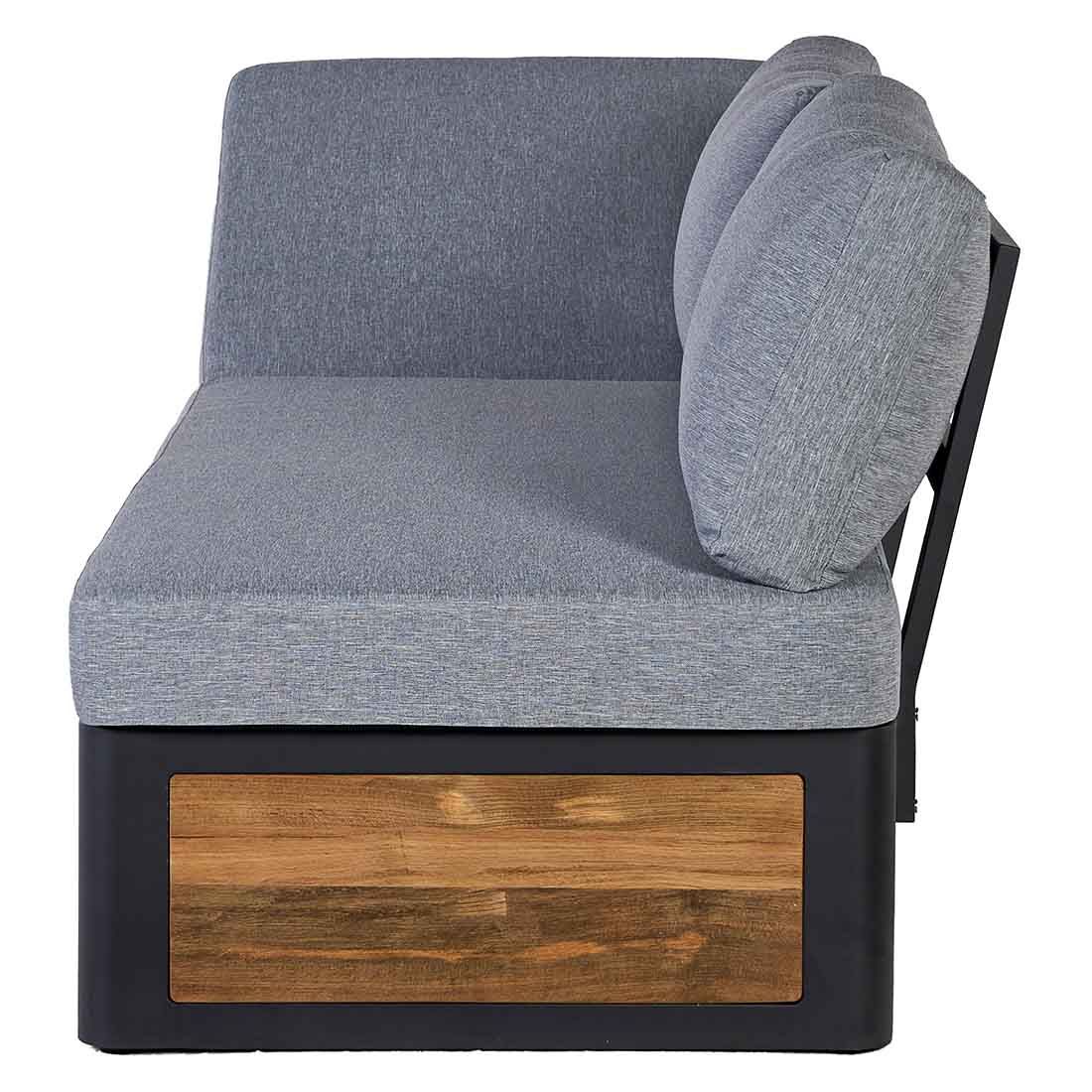 OUTLIV. Paros Gartenloungesofa verstellbar Aluminium/Teak recycelt/Olefin