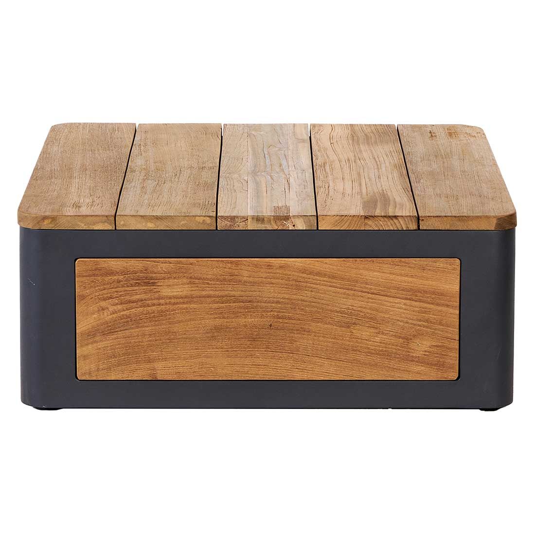 OUTLIV. Paros Loungetisch 70x70cm Aluminium/Teak recycelt