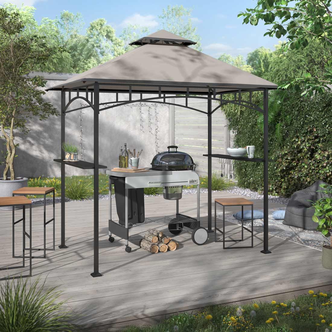 OUTLIV. Gartenpavillon 152x244cm Stahl/Stoff