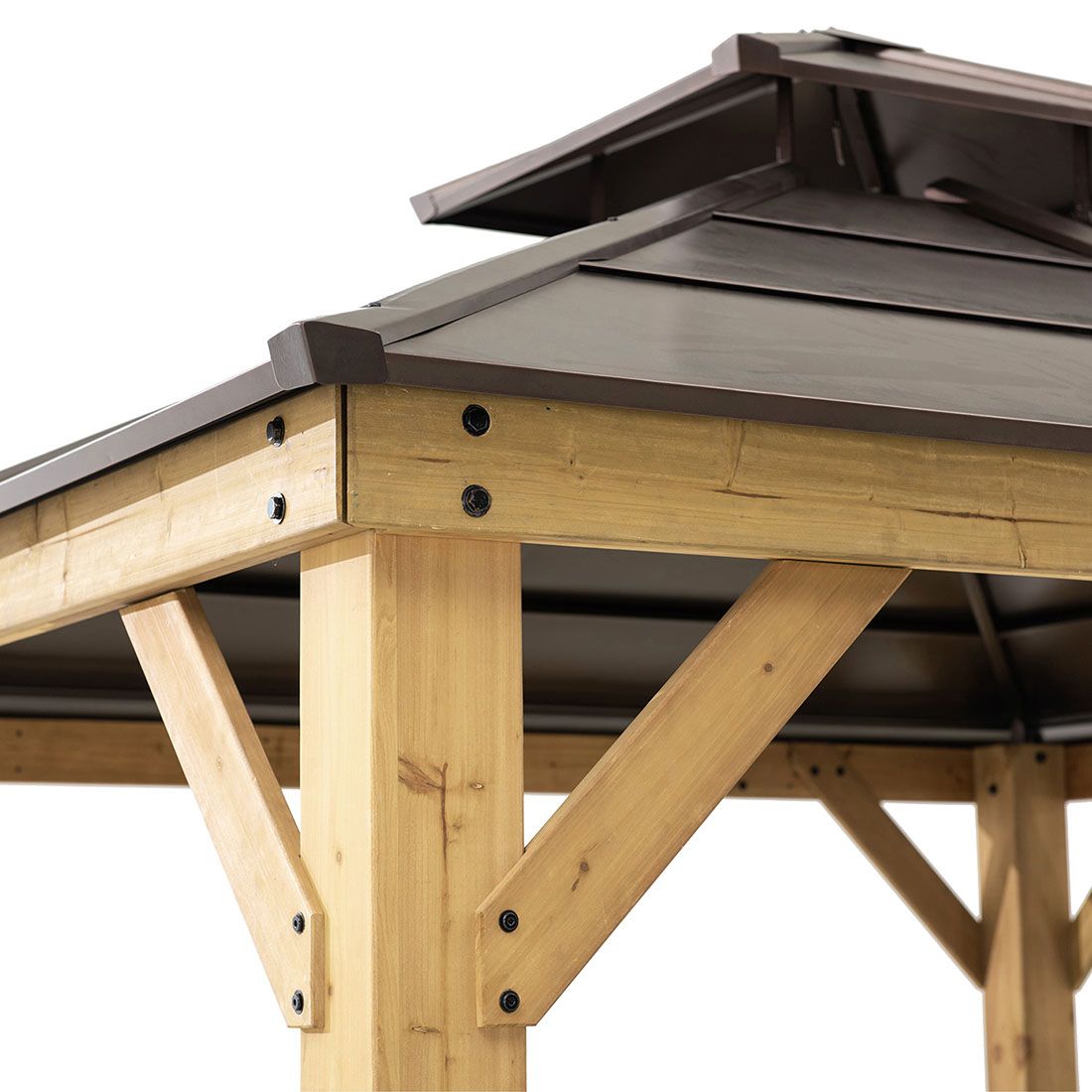 OUTLIV. Pavillon 335x335 cm Zedernholz/Stahl