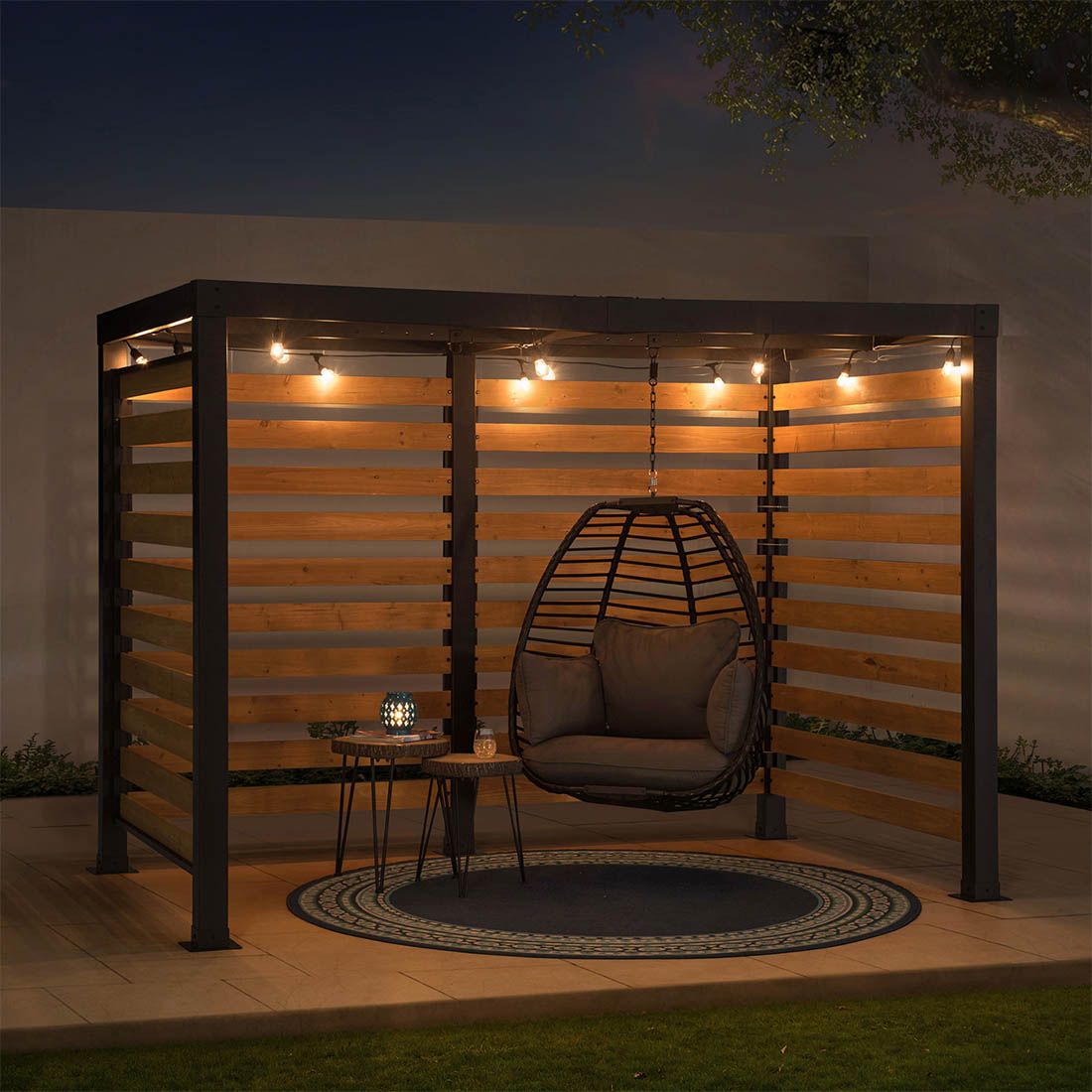 OUTLIV. Gartenpergola 313x191 cm Zedernholz/Stahl