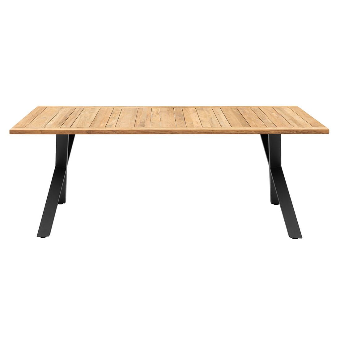 OUTLIV. Gartentisch 200x100cm Stahl/Teak Recycelt