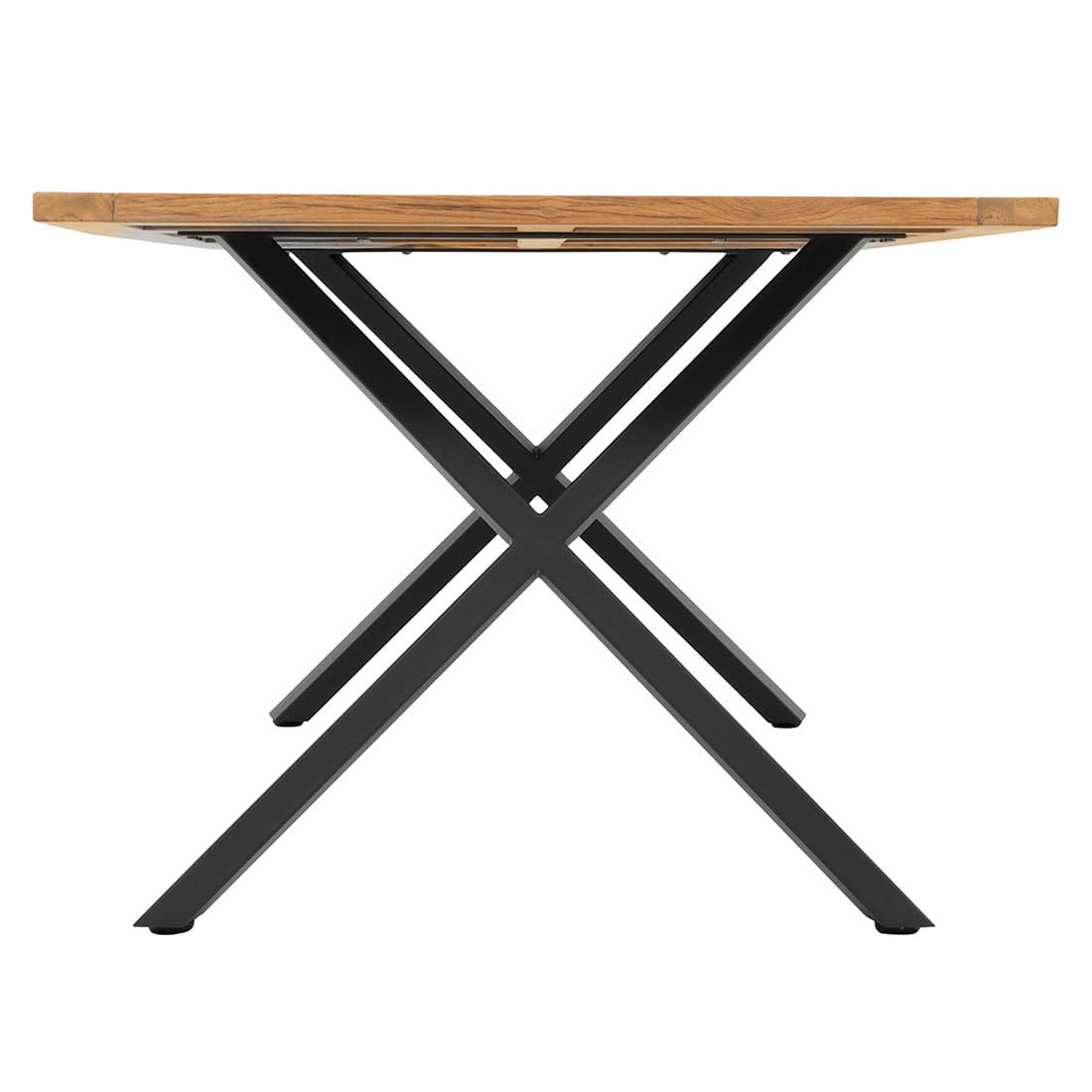 OUTLIV. Gartentisch 200x100cm Stahl/Teak Recycelt