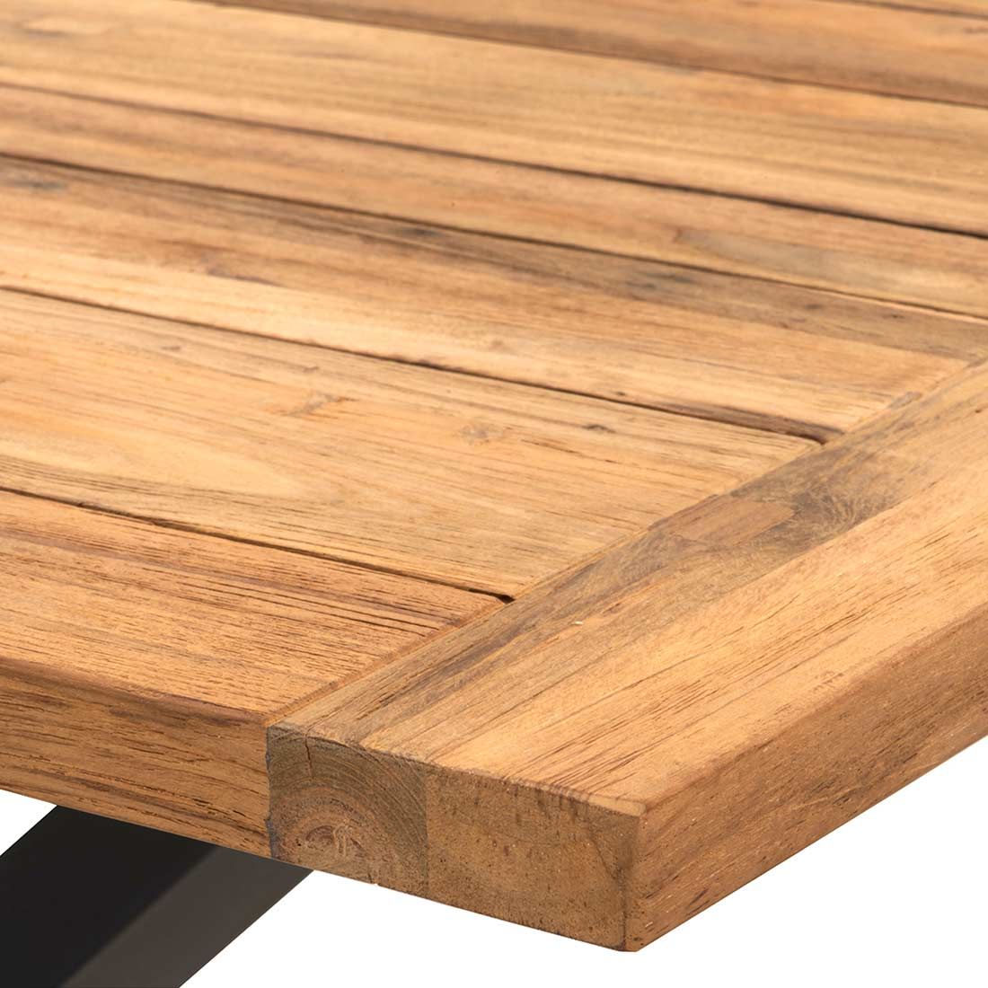 OUTLIV. Gartentisch 200x100cm Stahl/Teak Recycelt