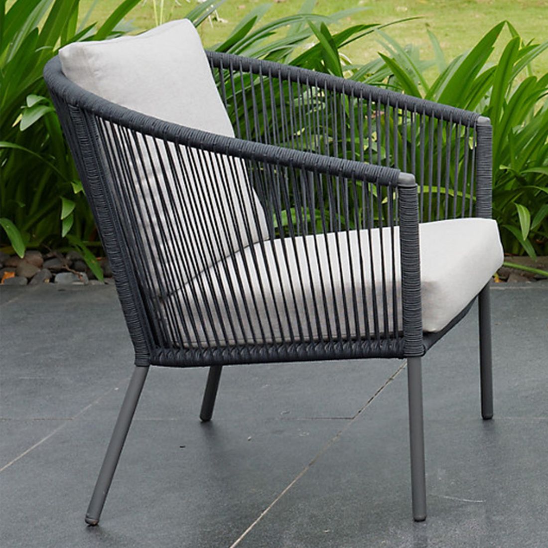 OUTLIV. Reims Loungeset inkl. Loungetisch Stahl/Rope