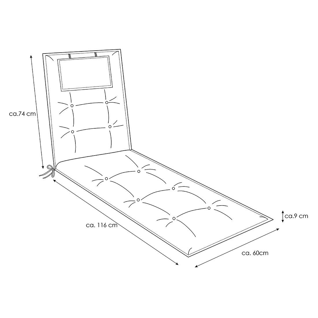 OUTLIV. Rom Gartenliegenauflage 190x60cm Olefin