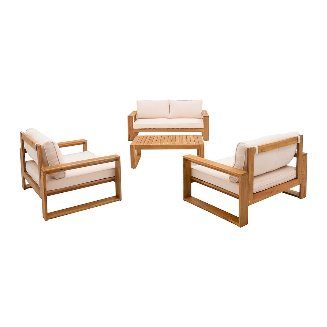 OUTLIV. Santa Cruz Loungeset inkl. Loungetisch Akazie/Polyester