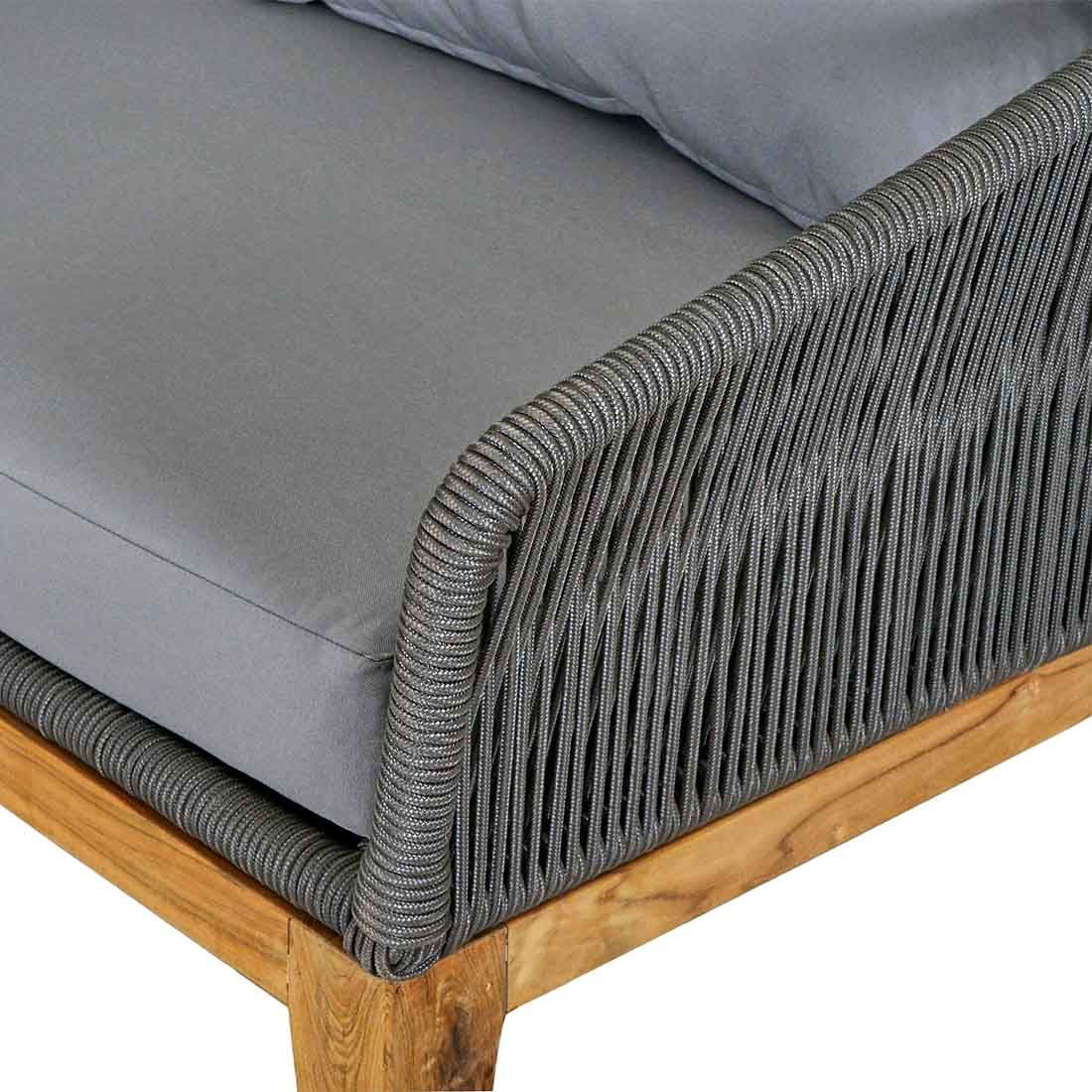 OUTLIV. Santorin Gartensofa  170 cm Teak/Rope/Olefin