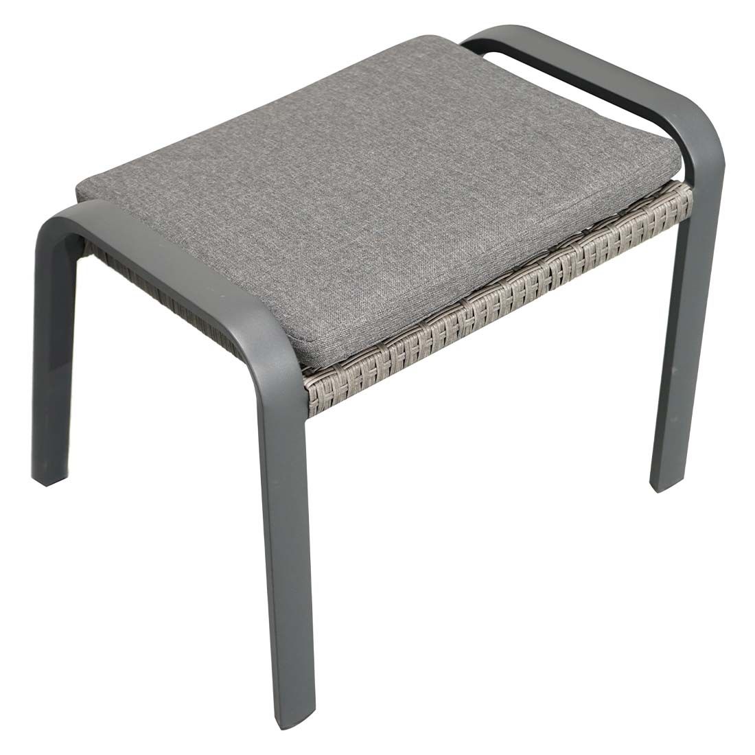 Ploß Kiribati Gartenhocker Aluminium/Geflecht