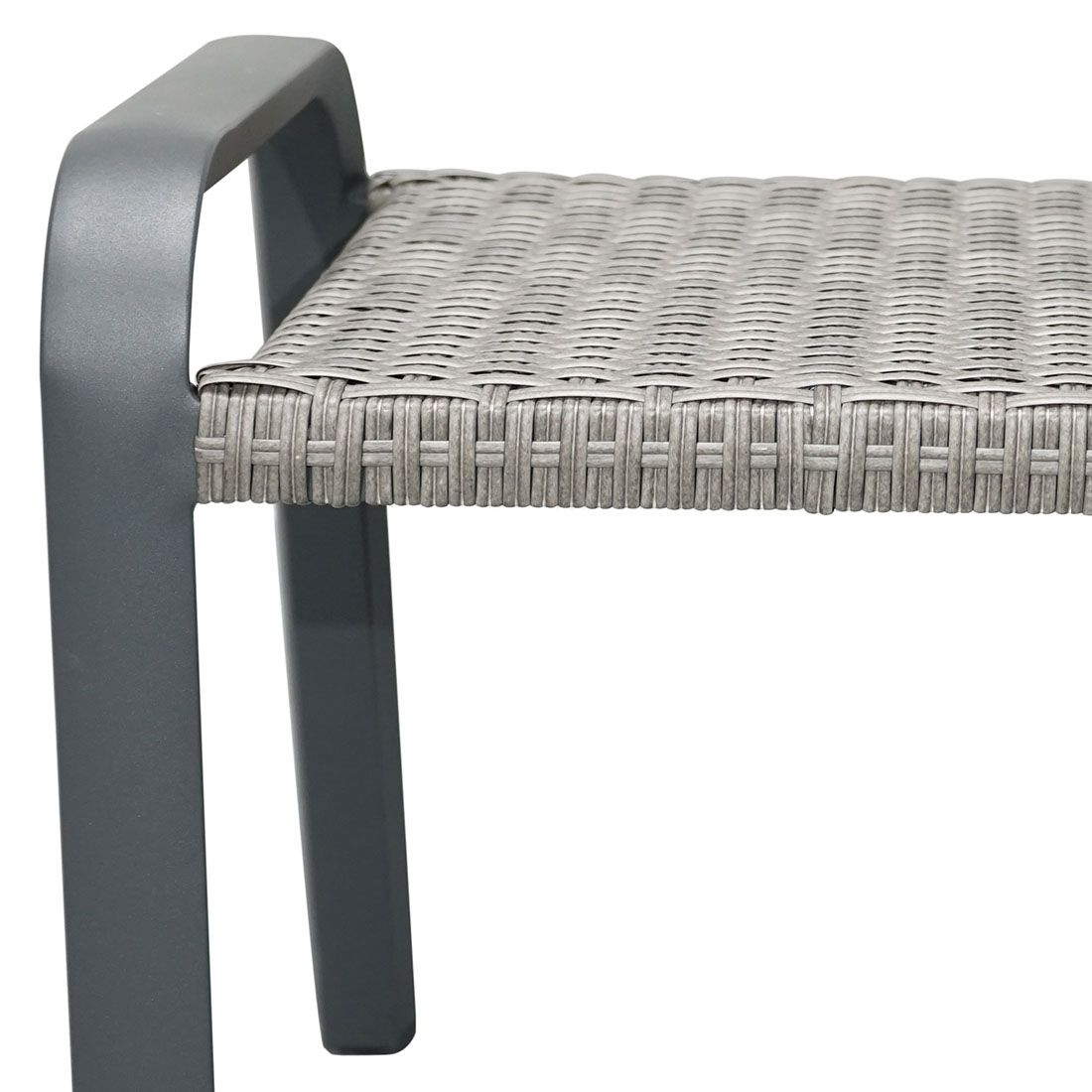 Ploß Kiribati Gartenhocker Aluminium/Geflecht