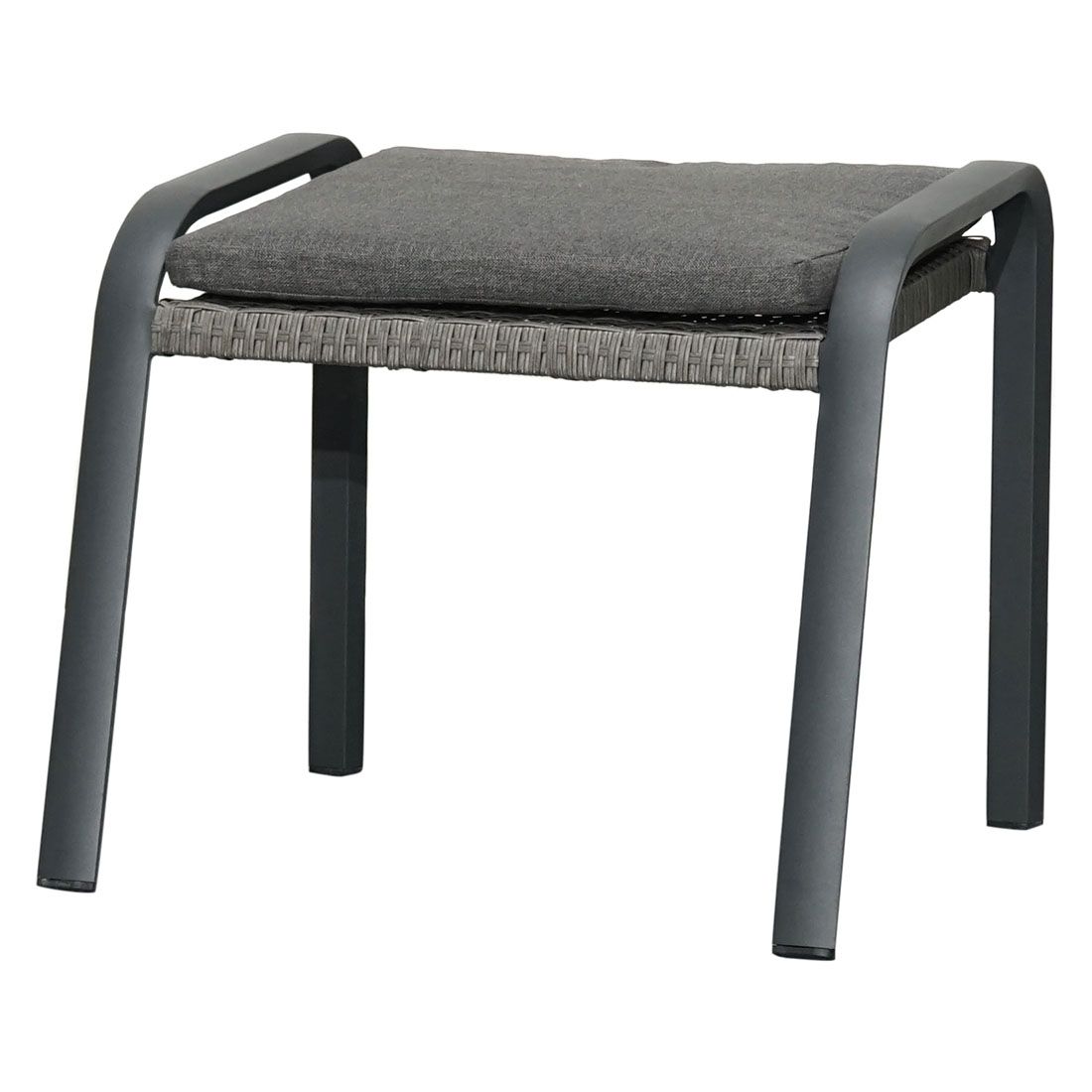 Ploß Kiribati Gartenhocker Aluminium/Geflecht