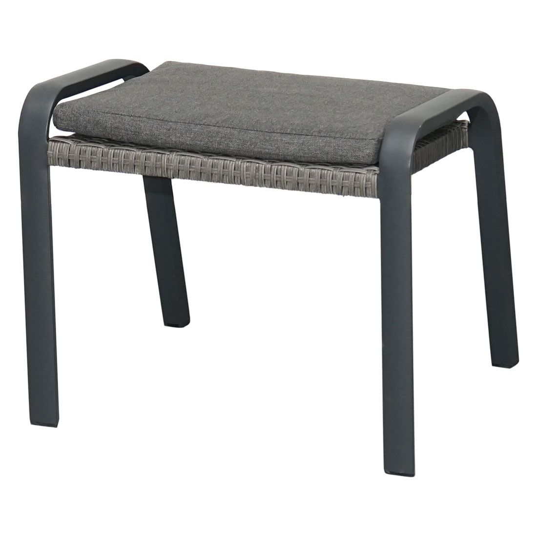 Ploß Kiribati Gartenhocker Aluminium/Geflecht