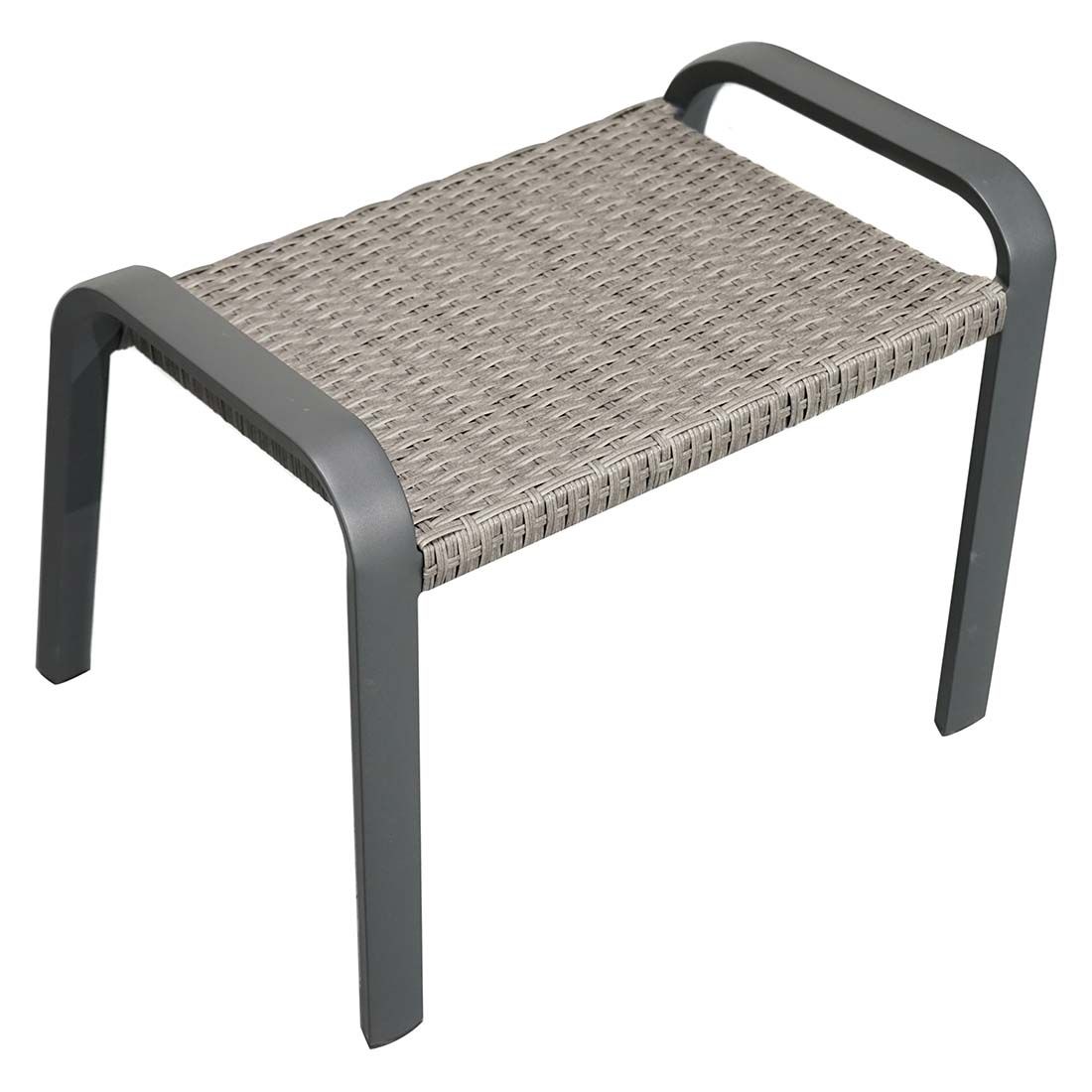 Ploß Kiribati Gartenhocker Aluminium/Geflecht
