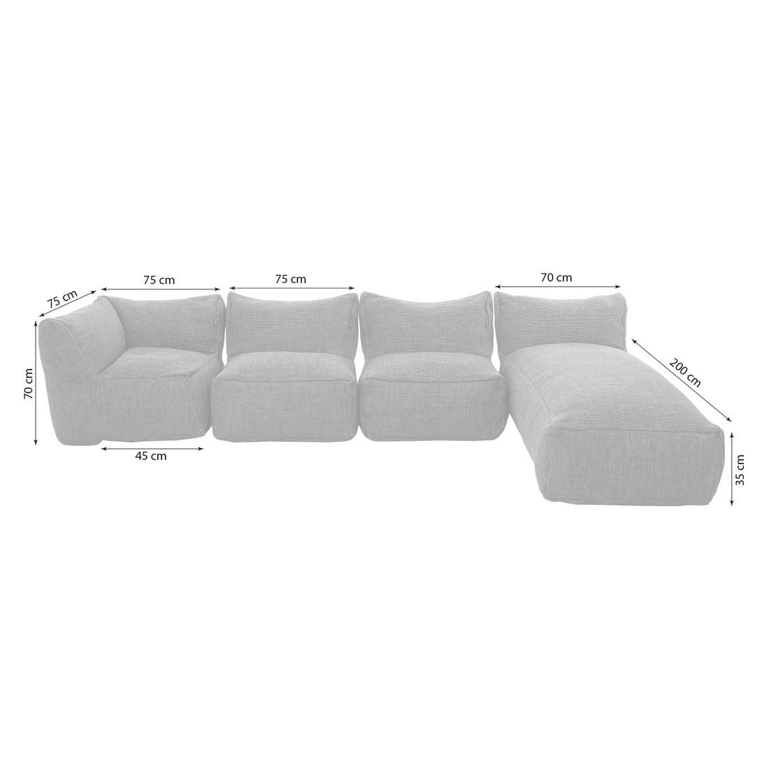 ROOLF Living Dotty Cloud Loungebank Polypropylen